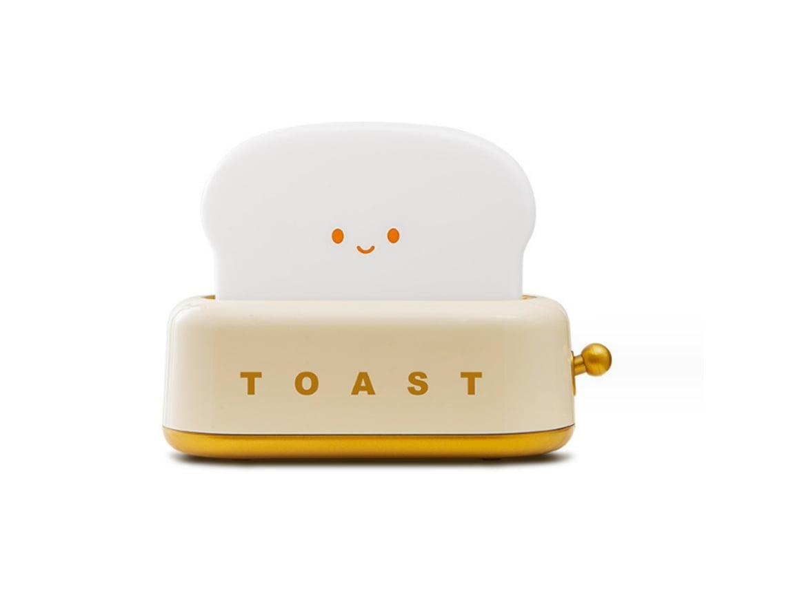 Tostadora recargable por USB L891 con luz nocturna, apta para niños, color amarillo, Facpoet