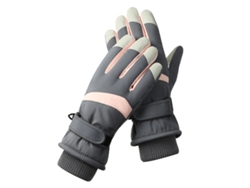 Guantes de esquí de invierno para mujer, guantes de snowboard impermeables con pantalla táctil y antideslizantes