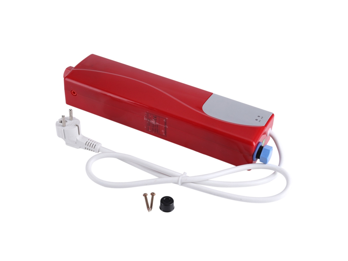 Calentador De Agua Instantáneo Sin Tanque De 3000 W Mini Para Baño, Cocina Y Lavandería - Rojo