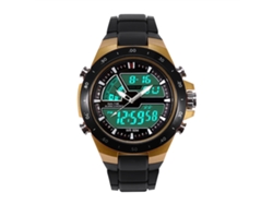 Reloj Clásico Digital De Cuarzo Para Hombre Y Mujer, De Piel Sintética, Con Pantalla Circular Y Retroiluminación.