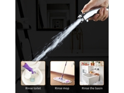 Ducha de mano giratoria con 3 configuraciones y alta presión