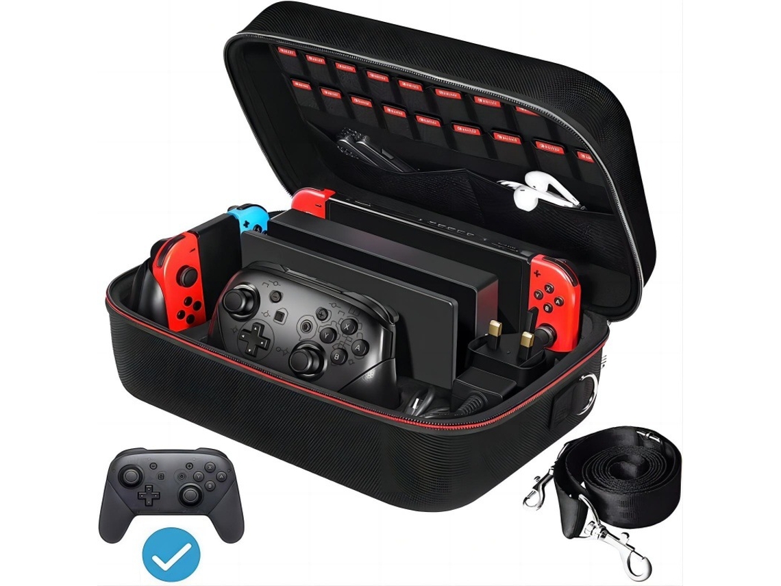 Protección Integral Para La Switch: Un Bolso Bandolera De Carcasa Rígida Con Un Suave Revestimiento Interior.