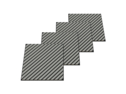 Conjunto de 8 paneles acústicos Vang 3D, 2,88 m², lamas diagonales - roble gris claro Neu.holz