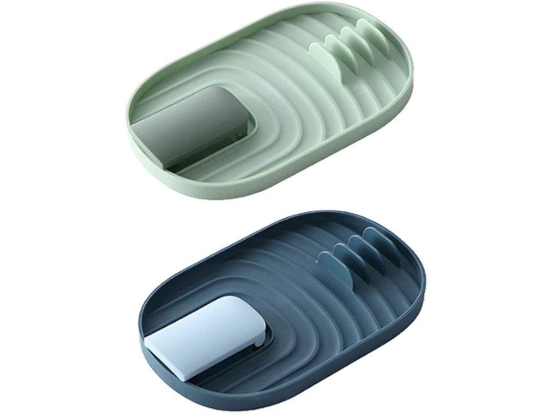 VVJIJILLY 2un Suporte De Tampas E Colheres P/ Cozinha, Verde E Azul, Organizador De Utensílios