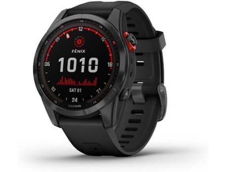 Reloj Deportivo Garmin fēnix 7s solar negro 19.44 cm 1.2 connect control wifi ​​7s gps multideporte carga pantalla funciones superiores frecuencia mapas y fenix smartwatch preventa bluetooth 14