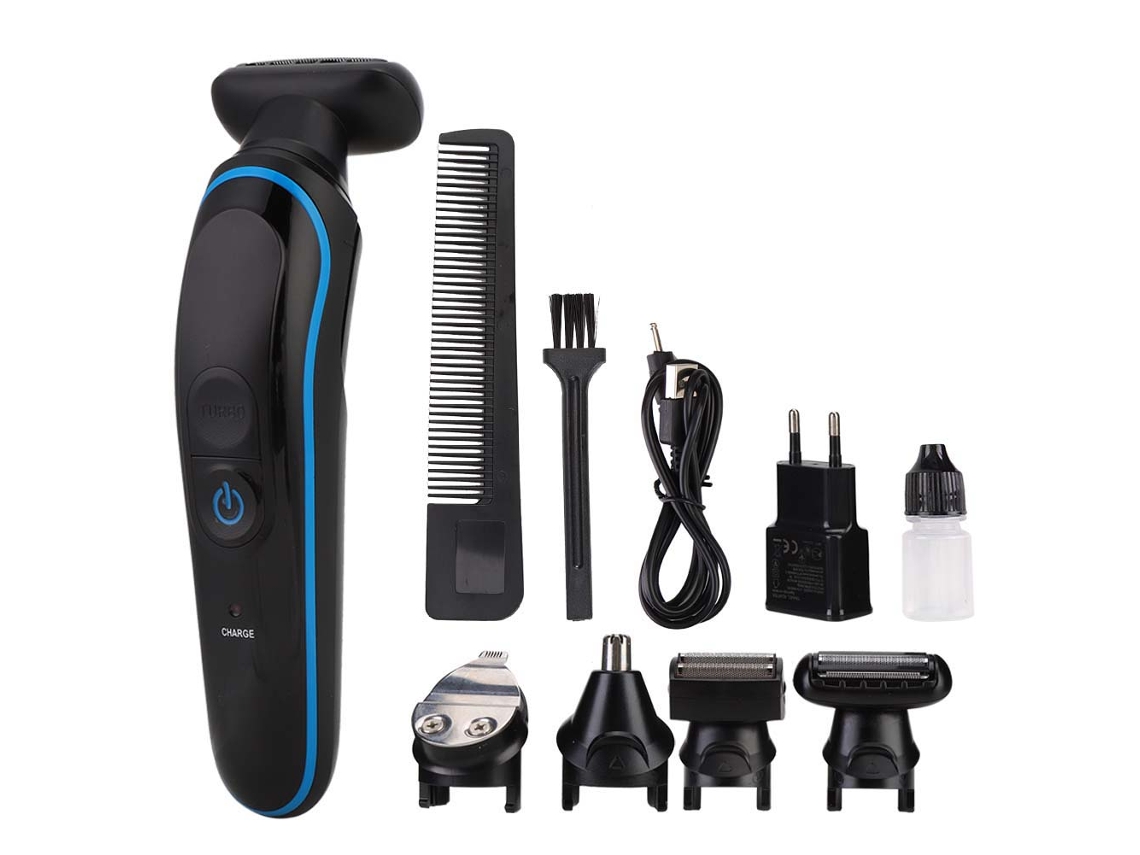 Tijeras Eléctricas Multifuncionales Para Cabello, Barba Y Vello Corporal - Recargables Con Cuchilla Afilada Y Cabezales Intercambiables