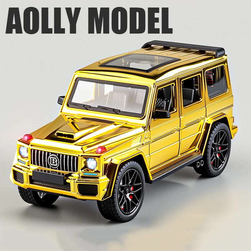 (oro) Coche De Juguete A Escala 1:24, De Aleación, De Metal Fundido A Presión, Con Efectos De Sonido Y Luz.