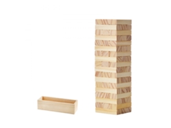 Juego de torre de madera con 54 bloques apilables y caja Tekmaquinas