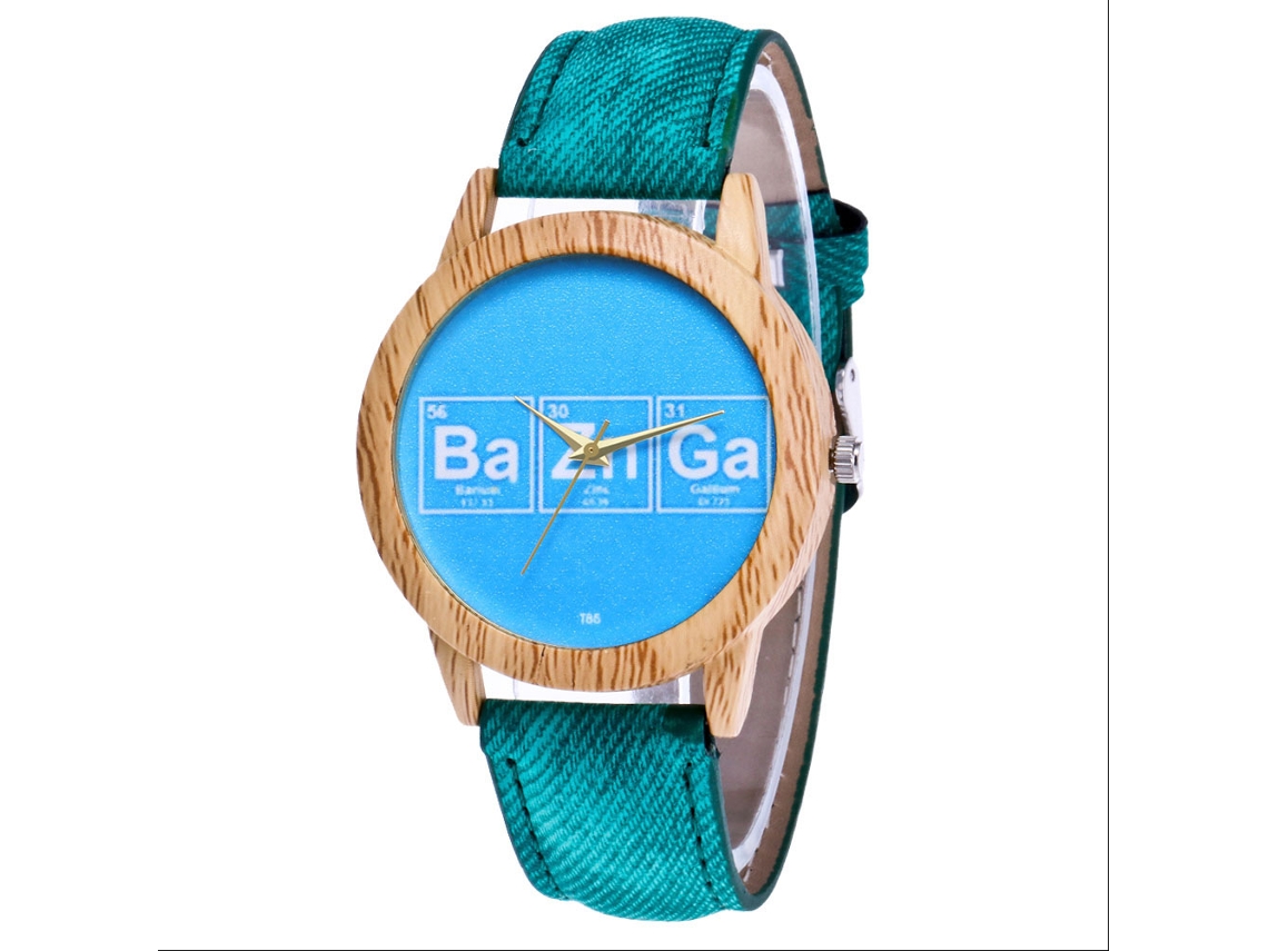 Reloj De Pulsera Unisex De Cuarzo Con Diseño De Jeans Y Letras Sencillas, Color Verde Zhoulianfa.