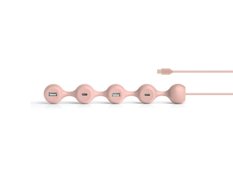 Hub LEXON Peas USB-C (Rosa Claro)