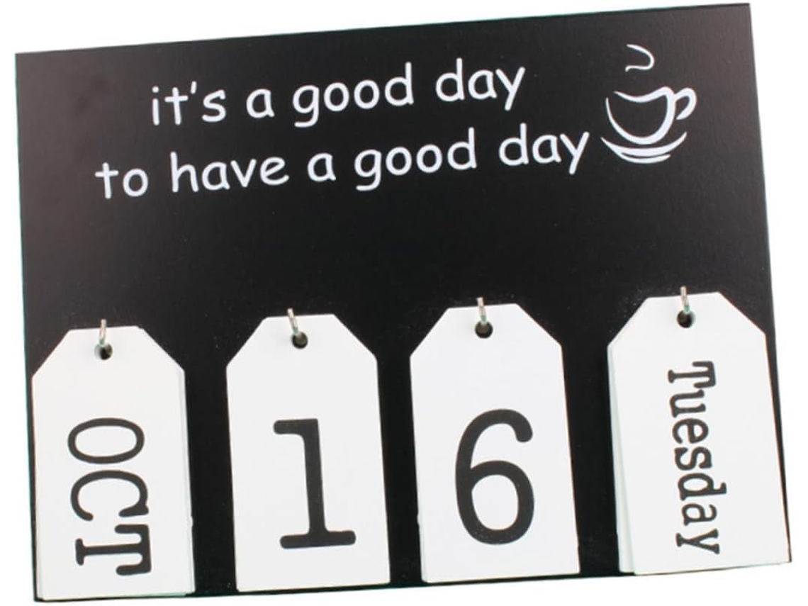Pieza Calendario De Escritorio Creativo Decoración Perpetua Para El Hogar Y La Oficina Accesorio