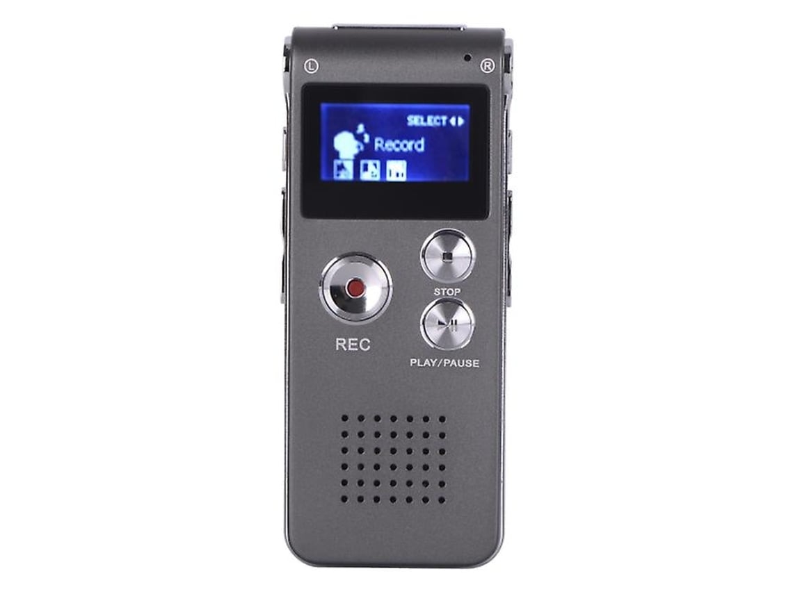 La Grabadora de Audio Digital Multifuncional de 16 Gb con Reproductor Mp3 Es Ideal para Grabar Entrevistas, Conversaciones y ReunionesYEMAESRE Gris