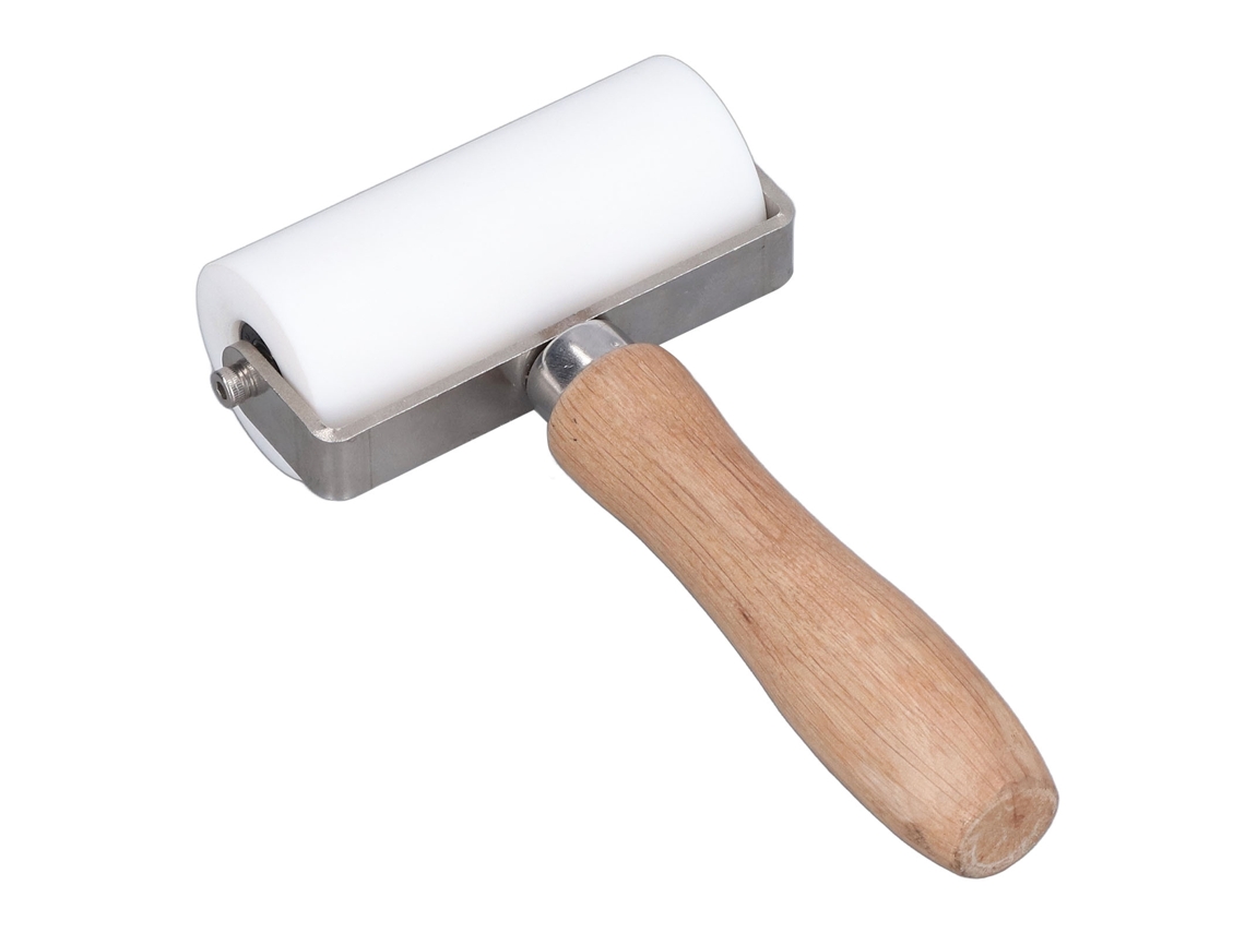 Rodillo De Silicona De 90 Mm Para Soldadura A Alta Temperatura Con Acero Inoxidable 304 Y Diseño Ergonómico.