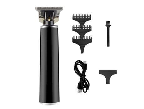 Cortapelos inalámbrico para hombres recortador de barba para hombres recortador de calvicie T Liners recortador de pelo recargable (negro)