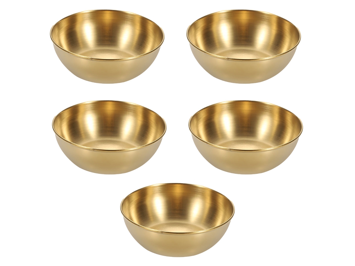 Juego de 5 platos laterales de acero inoxidable. MEOIRUERY