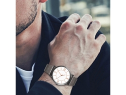 Reloj De Moda Para Hombre Y Mujer, Correa De Malla, Esfera Redonda, Cuarzo, Para Parejas (3)