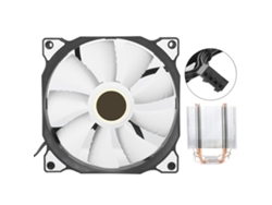 Enfriador De Cpu Con 4 Tubos De Latón, Ventilador 4pin De Velocidad Ajustable Para 775 Amd1155 1366 Escritorio Blanco