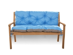 Cojín para banco de jardín 120 x 60 x 50 cm Azul Cojín para columpio SETGARDEN
