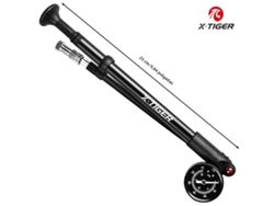 Bomba de bicicleta portátil de alta presión X Tiger de 300 psi con manómetro.
