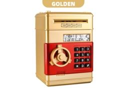 Caja de contraseñas de dibujos animados para niños, cajero automático de depósitos bancarios, juguete para niños pequeños, Ahorra dinero Digitallab (dorado)