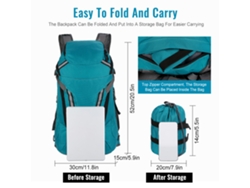 Mochila Plegable Ligera E Impermeable De Nailon Para Senderismo, Viajes, Ciclismo Y Camping.
