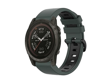 Correa De Reloj Inteligente Para Garmin Tactix 7 Pro, Correa De Silicona Deportiva De Dos Colores, 26Mm, Verde Oliva Y Negro VENISYMLIS