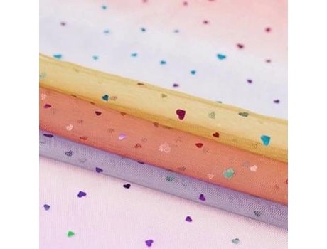 Tela De Tul De Malla Tejida Para Vestir Para Niños Cosiendo Decoración De La Casa Colorida Y Coloreada (Tj0261 -6 - 25X135Cm 0.25 Metros)