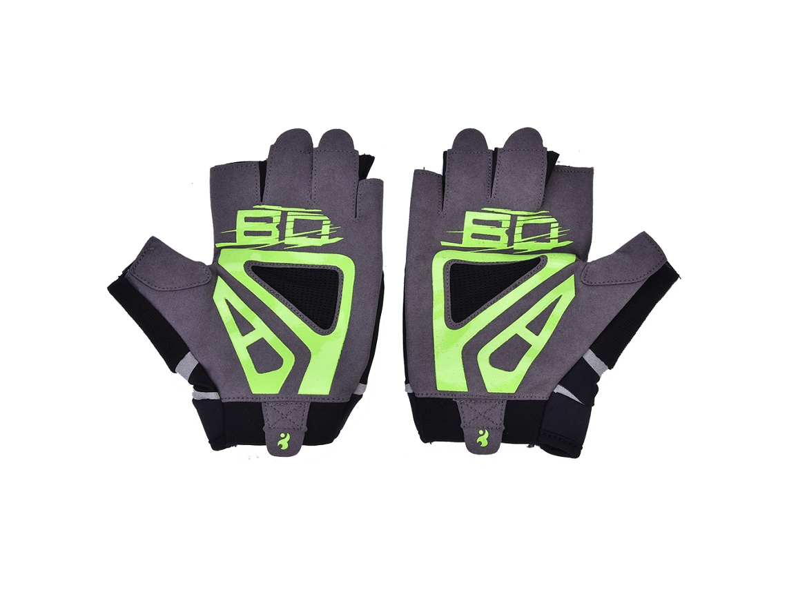 Guantes de medio dedo transpirables Boodun para hombre para gimnasio y fitness Eioororriy (L)