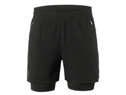 Pantalones Cortos Running 2 En 1 Para Hombre Secado Rápido Transpirable Entrenamiento Ciclismo Maratón
