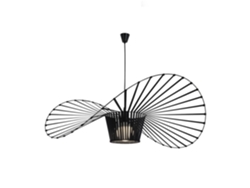 Lámpara Colgante Moderna Negra E27 Diam.120Cm Diseño Sombrero Policarbonato Máx.40W para Salón Comedor Cocina Sin Bombilla NETTLIFE
