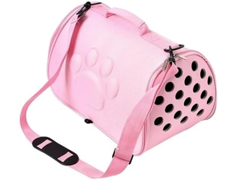Transportin Bolsa para Gatos Perros Conejos Bolso de Transporte Plegable Mascota Bolso Flexible con Cremallera (Rosa) COSHANO