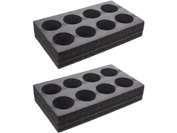 Juego De 2 Portavasos De Espuma Para Camping, Autocaravanas, Coches, Caravanas, Barcos, Color Negro, 8 Agujeros.