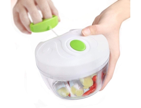 Picadora Trituradora Manual de Alimentos, cortador de cebolla y verduras 400ml.