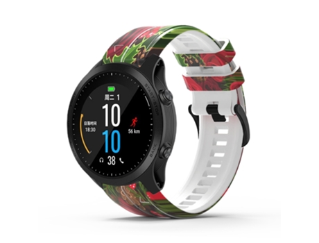 Correa de reloj inteligente para Garmin Tactix 7 Pro/Fenix 7X/6X Pro Impresión de correa de reloj de silicona de liberación rápida (flor rosa)