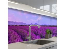 Salpicaderos De Cocina Lavanda - Violeta - Flores - Naturaleza 450x60 Cm