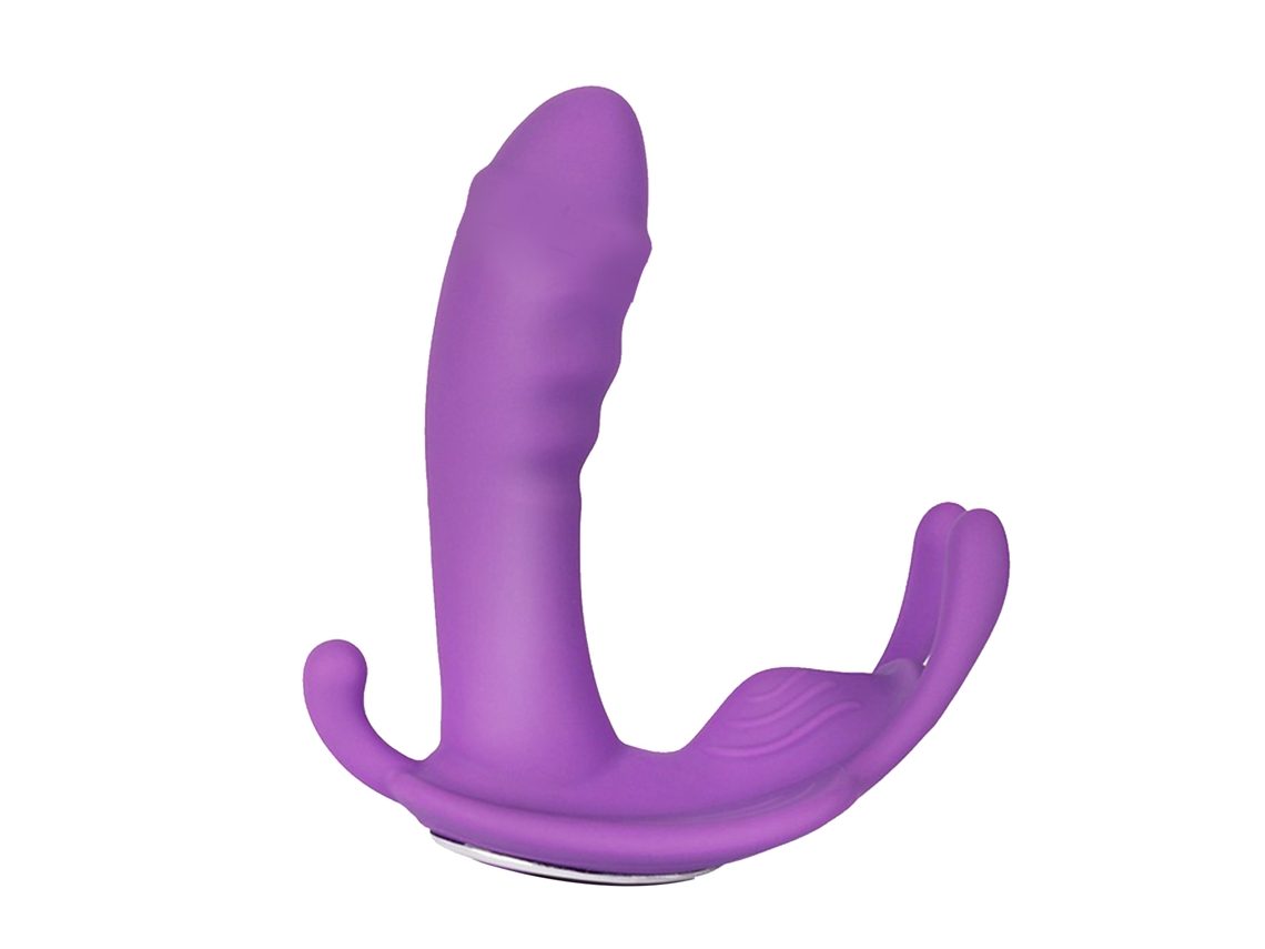 Juguete Vibrador Usable Mujer 10 Modos Impermeable Carga Usb Morado