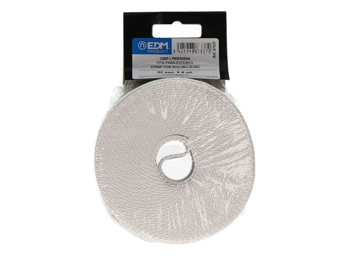 Cinta para Persianas Mini EDM G-8 6Mts Gris 22Mm