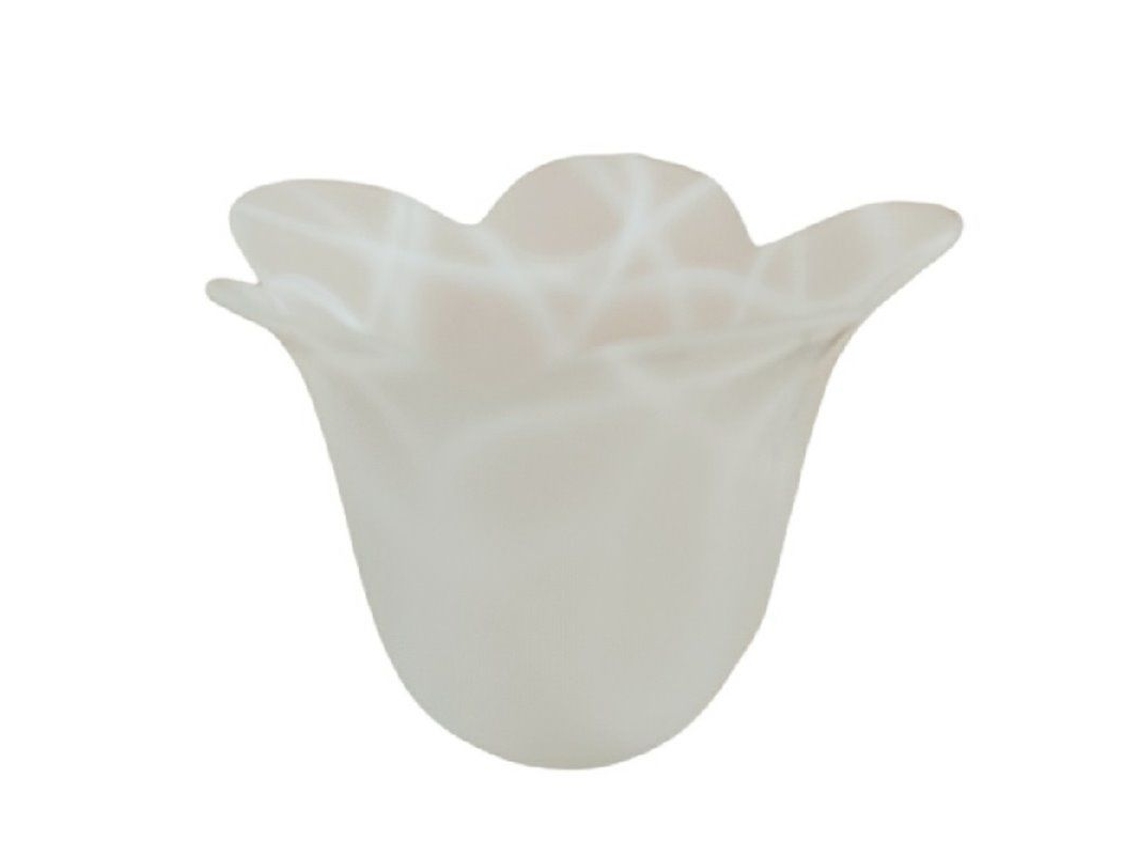Tulipa de cristal PETALOS alabastro 10x13cm apertura 4cm