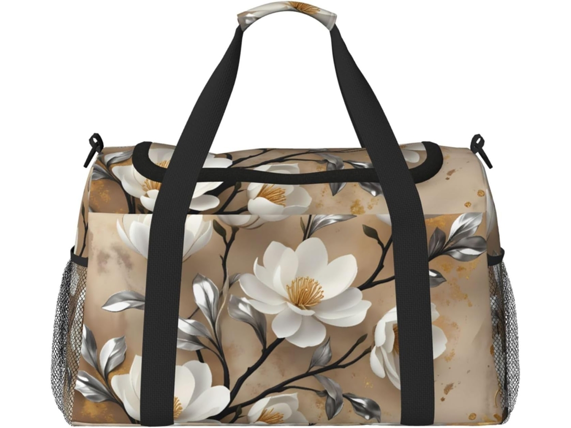 Bolsa de viaje compacta e impermeable Golden Magnolia con cremallera | Sin marca