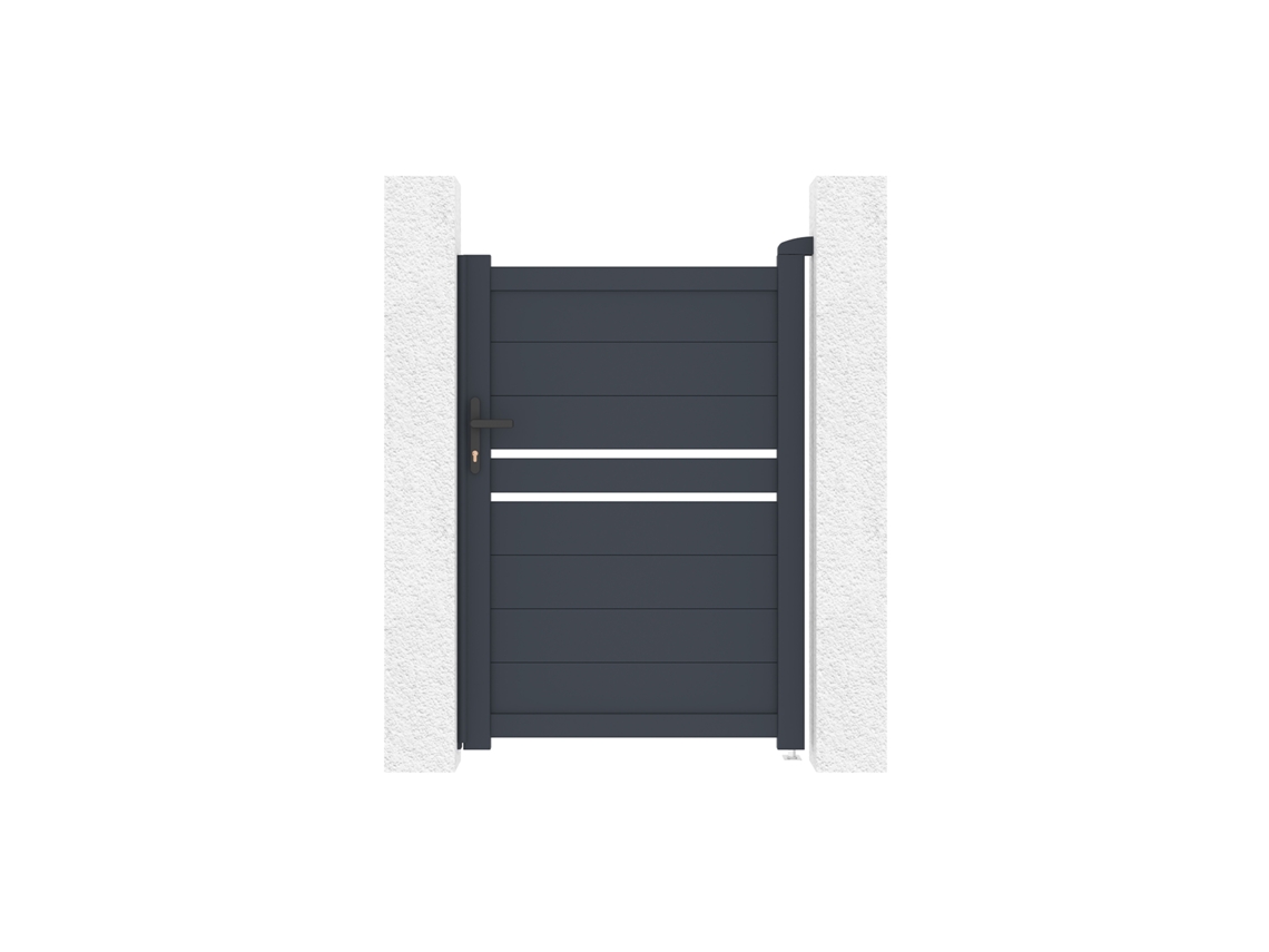 Puerta peatonal de aluminio 1m cimone A.140cm