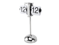 Reloj Mecánico Automático Giratorio Con Varilla Telescópica, Diseño Antiguo, Portátil, Acero Inoxidable, Blanco.