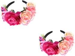 Coroa De Flores Artificiais Grandes De 2 Peças Para Casamento, Festa, Praia E Fotografia.
