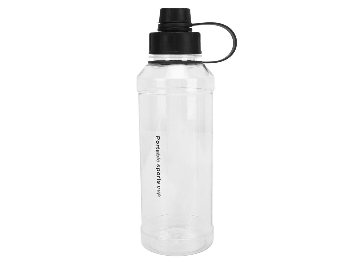 Mali garrafa de Água Esportiva 1000ml Capacidade Grande Tampa Integrada Bica Dupla Anti vazamento Preta