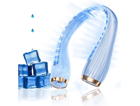Ventilador De Cuello Diseño De Ventilador Sin Aspas Ultra Silencioso De 8000 Mah - Azul BISBISOUS