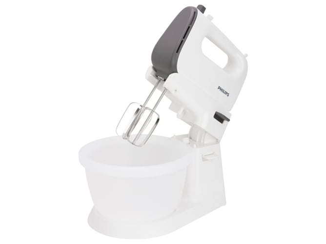 Batidora Amasadora con Bol PHILIPS HR3745/00 (450 W - Bol 3 L - Blanco y Gris)