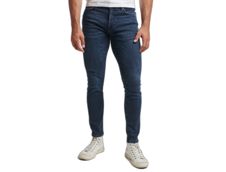Pantalones SUPERDRY Hombre (33x32 - Azul)