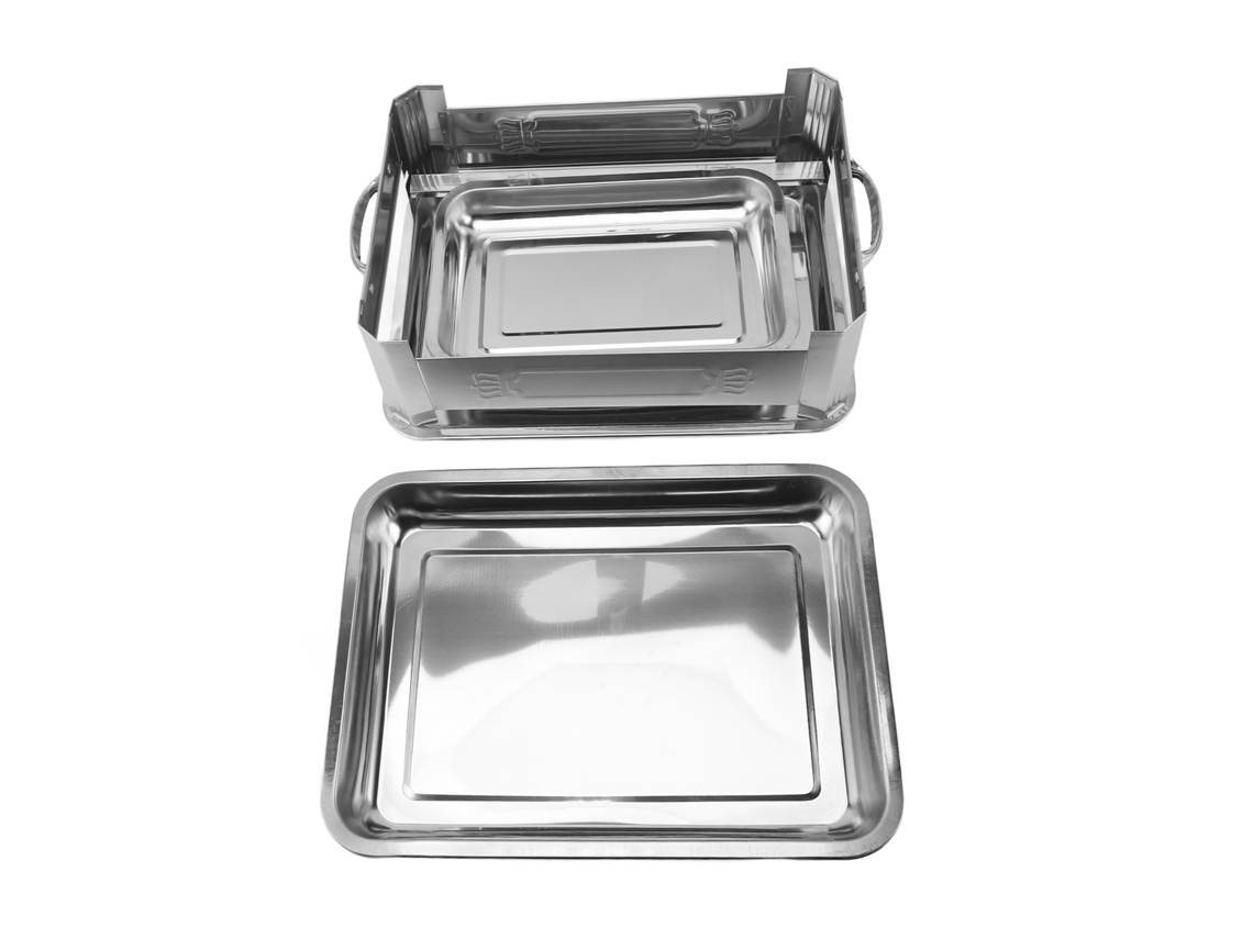 Parrilla Rectangular De Acero Inoxidable Para Pescado, Apta Para Carbón O Alcohol, De 1 A 2 Kg (2,2 A 4,4 Lb), Para Uso Doméstico O Comercial.