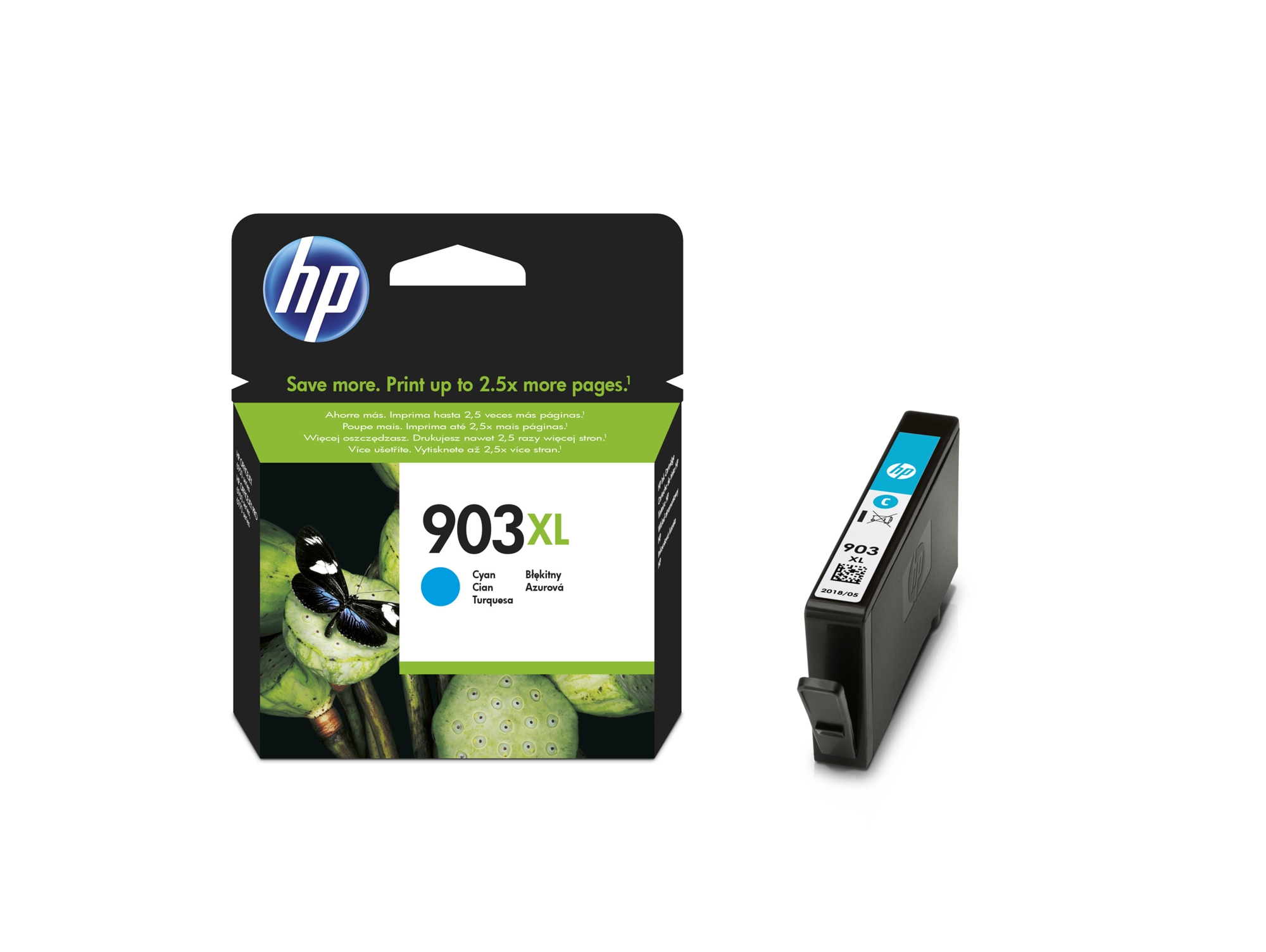 Cartucho de tinta HP 903XL cian original (T6M03AE)