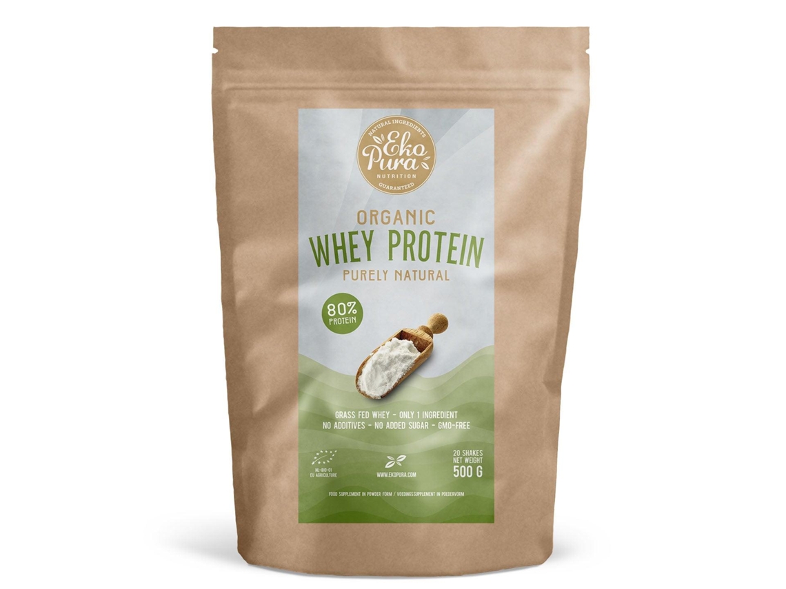 Proteína Whey Natural Organic (80 % Proteína, 500 G) - Ekopura