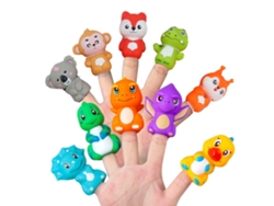 Ats-10 Marionetas De Dedo Animales De Pvc Coloridas Para Cuentos Enseñanza Fiesta Regalos Niños